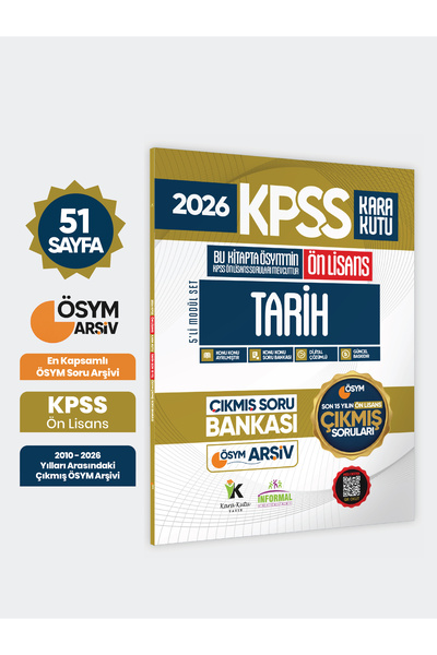 Karakutu Yayınları 2026 FULLÖnLisans KPSS Tarih Kara Kutu ÖSYM Çıkmış Soru Ba...