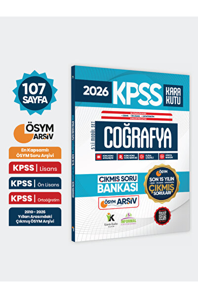 Karakutu Yayınları 2026 FULLKPSS Lisans-Önlisans-Ortaöğretim Coğrafyanın Kara...