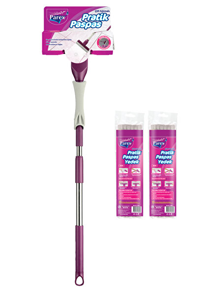 Parex Pratik Paspas Çift Sıkmalı + 2'li Yedek Mop