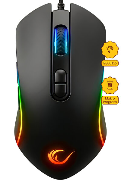 Rampage Smx-g65 Alpor Rgb Mouse Drag Click 12800 Dpi Gaming Mouse Oyuncu Mous...