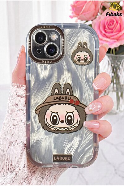 Fibaks iPhone 13 Kılıf Sök Tak Kamera Korumalı Oyuncak Desenli Darbe Emici Ko...