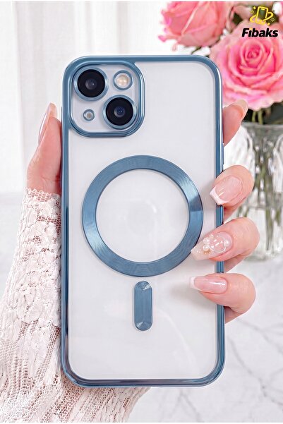 Fibaks iPhone 13/14 Kılıf Kamera Lens Korumalı Magsafe Şarj Kilifi Şeffaf Ren...