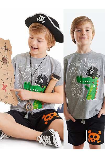 Denokids Σετ Σορτς Πειρατής Κροκόδειλος για αγόρι