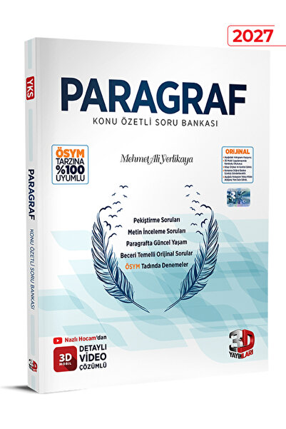 3D Yayınları Paragraf Konu Özetli Soru Bankası