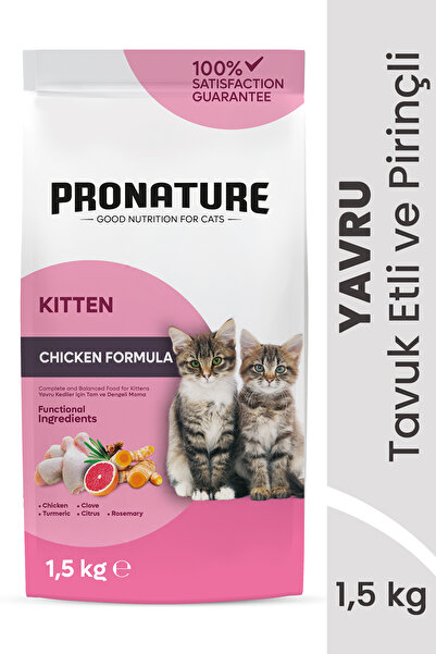 Pronature Yavru Kuru Kedi Maması (Daily Growth) - Tavuk Etli ve Pirinçli - 1,...