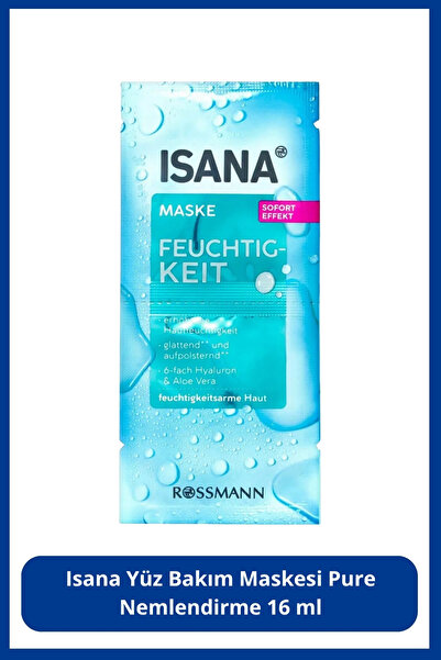 ISANA Yüz Bakım Maskesi Pure Nemlendirme 16 ml