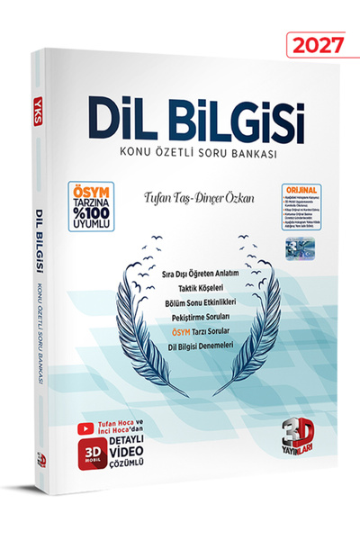 3D Yayınları Dil Bilgisi Konu Özetli Soru Bankası