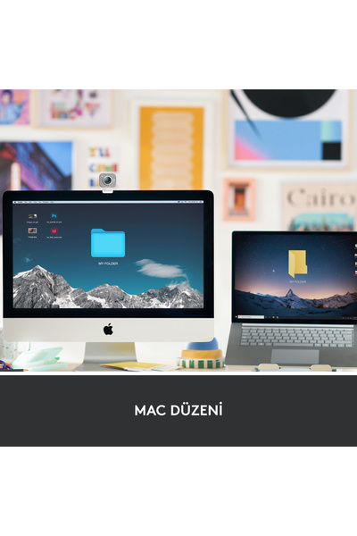 logitech MX Keys Mini Mac İçin Minimalist Kablosuz Aydınlatmalı İngilizce Q Klavye, Beyaz 920-010526