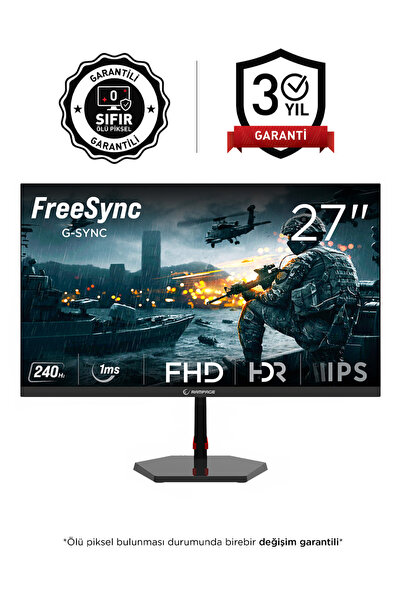 Rampage Raven RV27R240F 27'' 240Hz 1ms FAST IPS FHD Freesync/G-Sync PC Flat O...