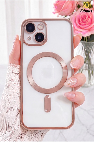 Fibaks iPhone 14 Plus/15 Plus Kılıf Kamera Lens Korumalı Magsafe Şarj Kilifi ...