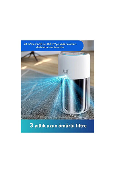 Philips 109 m² Kapsama Alanlı Wi-Fi Destekli Sessiz Hava Temizleyici SilentWi...