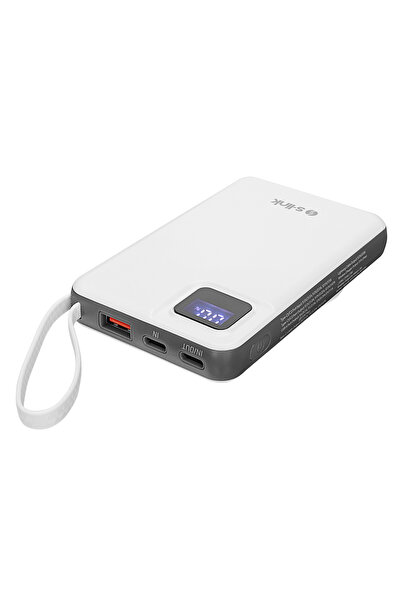 S-LINK M120 10000mAh PD20W + QC3.0 18W 15W Magsafe + Watch Beyaz LCD Taşınabi...