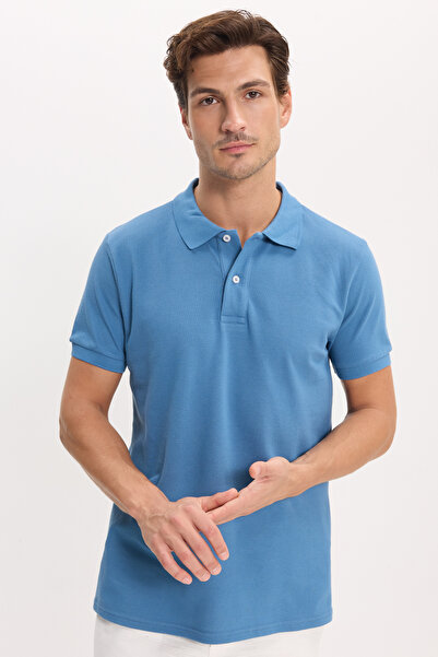 Tudors Tricou pentru bărbați, slim fit, seria premium, 100% bumbac, textură m...