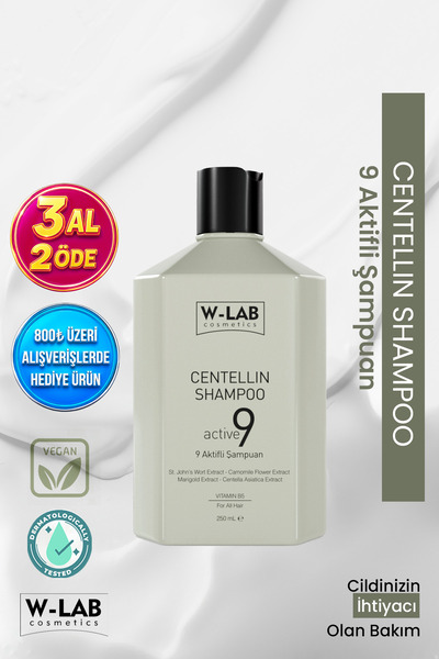 W-Lab Cosmetics Centellin 9 Aktifli Şampuan 250 ml , Pullanma, , Kepek, Kaşın...
