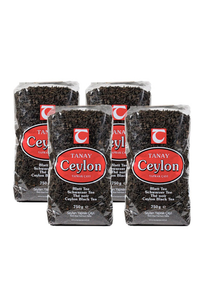 Tanay Ceylon Çayı 750 Gr X 4 adet (3.000 gr) %100 İthal Sri Lanka Siyah Dökme...