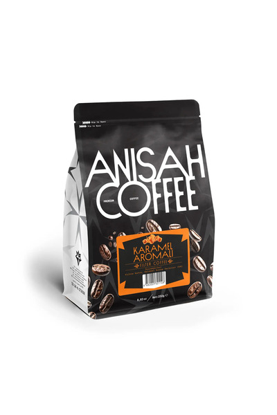 Anisah Coffee قهوة فلتر متوسطة الحجم بنكهة الكراميل خالية من السكر 250 جرام