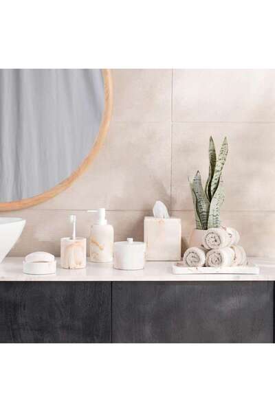 PAN HOME Coral Resin Soap Dish14x 9.5x 2.5cm - Off White