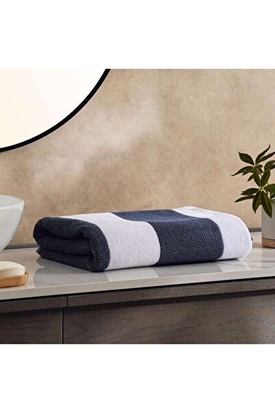 PAN HOME منشفة حمام شيكاغو مخططة بنسيج مميز 650 جرام/متر مربع، مقاس 90×150 سم...