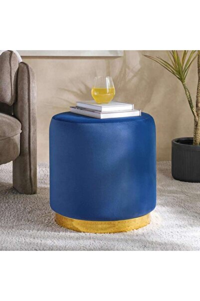 PAN HOME Caproni Pouf 42x42x44cm - Blue