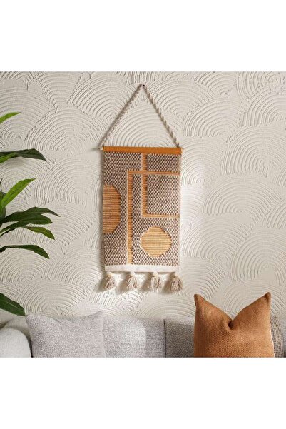 PAN HOME لوحة جدارية يدوية الصنع من كولبي مقاس 40×60 سم - لون أوكير