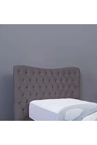 PAN HOME مسند رأس مارس مخملي رمادي L-100: ارتفاع 125 سم
