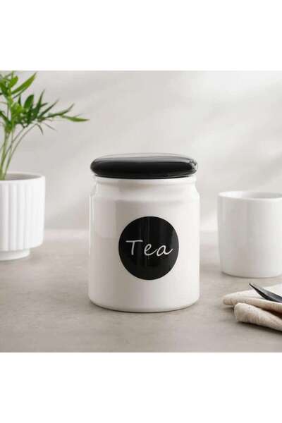 PAN HOME Denzi Tea Canister 800Ml - White