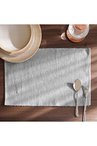 PAN HOME مفرش طاولة إيكويل ريب 30×45 سم - أبيض ميلانج