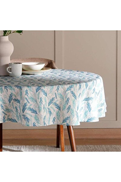 PAN HOME غطاء طاولة مطبوع من كارميل قطر 140 سم - أخضر