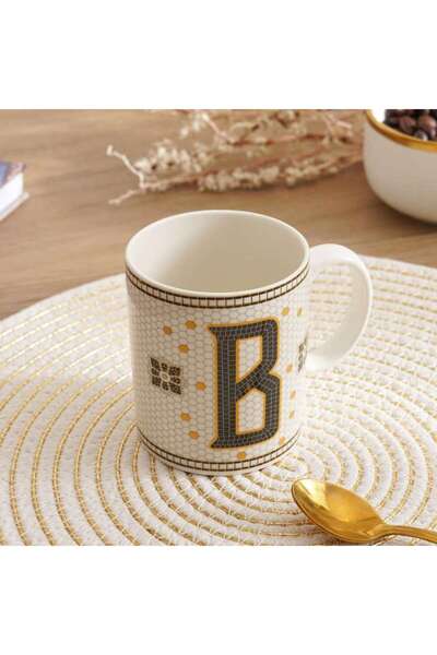 PAN HOME Alphabet B Mug 300ml -white