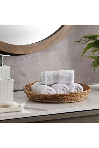 PAN HOME Classic Zero Twist 600 Gsm 4pk Fingertip Towel 30x30 Cm-white