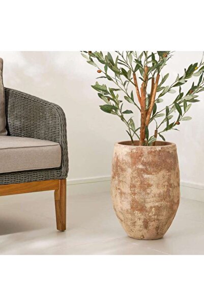 PAN HOME Sandrine Terracotta Vase 32x45cm- White