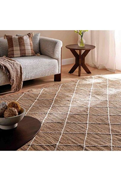 PAN HOME سجادة ويستر المنسوجة يدويًا من الجوت والصوف 300×400 سم - طبيعية