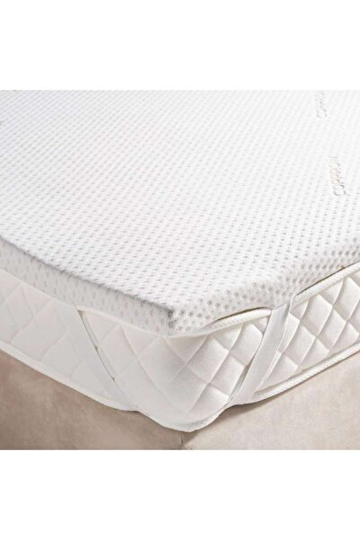 PAN HOME غطاء فراش من الفوم المُشبع بالنحاس مقاس 160×200×4 سم - أبيض
