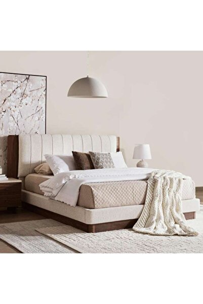 PAN HOME Grayson Bed 180x200 Cm - Walnut