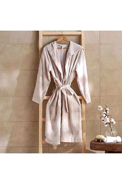 PAN HOME Velora Hooded Bathrobe L/xl-beige