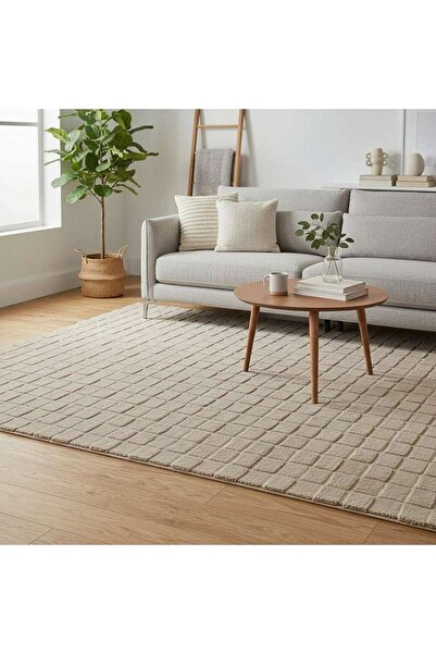 PAN HOME Fontana Soft Touch Shaggy Rug 160x230cm - Beige
