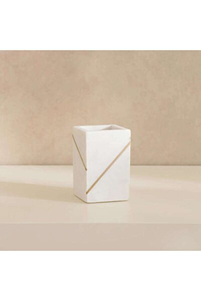 PAN HOME كوب ليلة رخامي 7.60×7.60×12 سم - أبيض