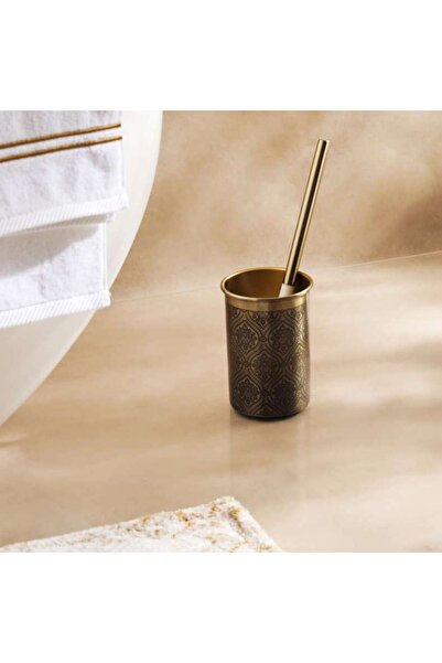 PAN HOME Heritage Toilet Brush Holder 10.5X10.5X36.5 - Gold