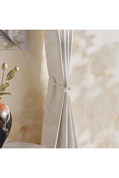 PAN HOME Buds Magnetic Curtain Tieback - Ivory