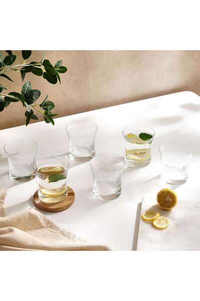 PAN HOME طقم أكواب كريستال دوف من جريس مكون من 6 قطع سعة 280 مل - شفاف