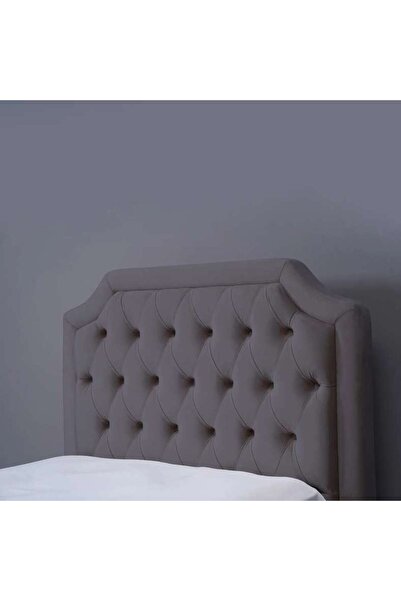 PAN HOME لوح رأس السرير أندروميدا مخملي رمادي L-90: ارتفاع 125 سم