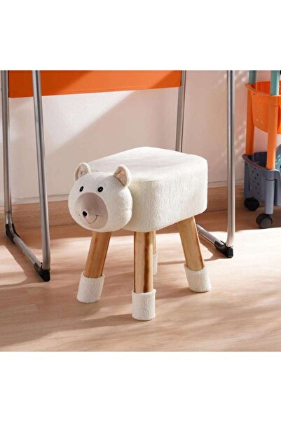 PAN HOME Little Lamb Kids Stool 43x26.5x38.5cm - White