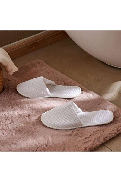 PAN HOME Caspian Max Waffle Indoor Slipper- White