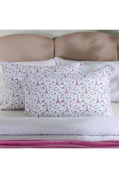 PAN HOME Eiffel Tower 2-piece Pillow Case Set 50x75cm - Pink