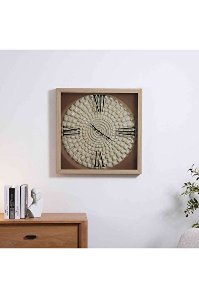 PAN HOME ثورين ديكور جداري للحمام 75x7.3x75 سم - بني