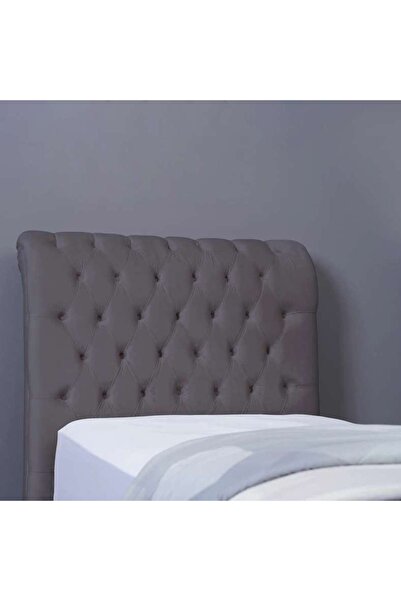 PAN HOME لوح رأس السرير أورورا مخملي رمادي L-120: ارتفاع 125 سم