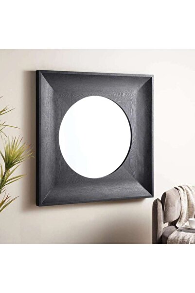PAN HOME Esprejo Wooden Wall Mirror 115x7x115cm - Black