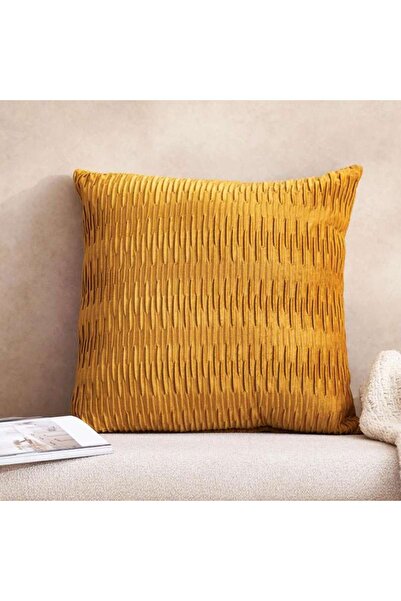 PAN HOME Zurich Velvet Down Alternative Filled Cushion 50x50cm - Honey Gold