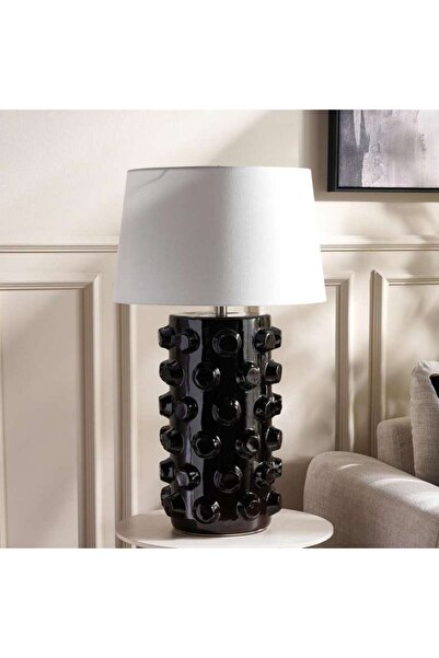 PAN HOME Rockwell E27 Ceramic Table Lamp Dia 48x85cm - Black