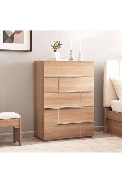 PAN HOME Wrenley Chest Of 5 Drawer - Natural